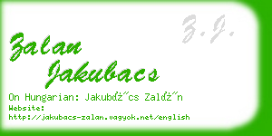 zalan jakubacs business card